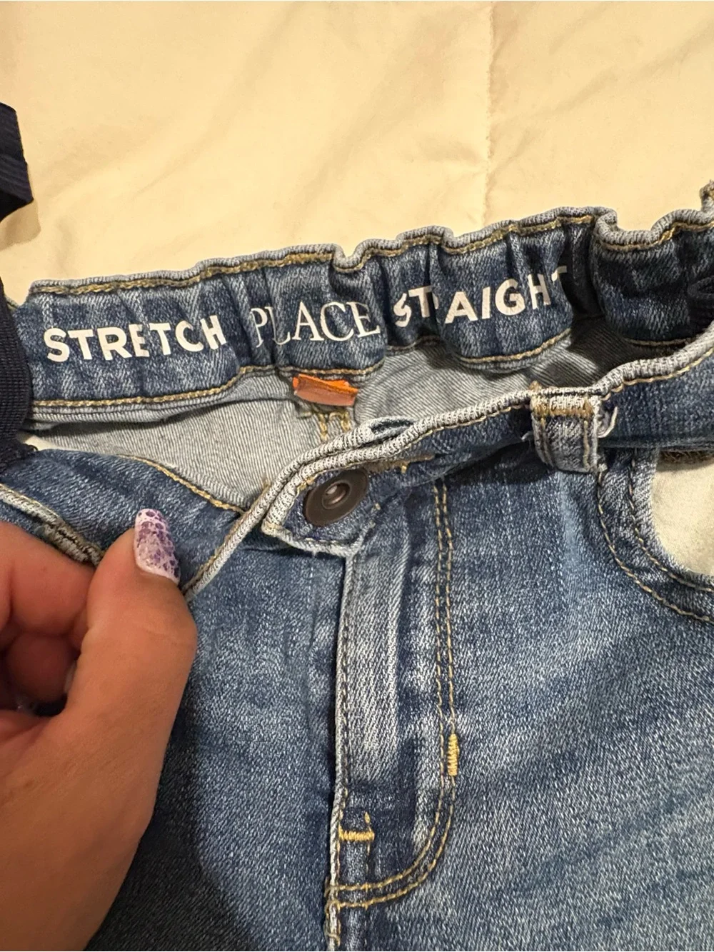 The Children's Place Boys/Girls Stretch Straight Denim Jeans - Blue